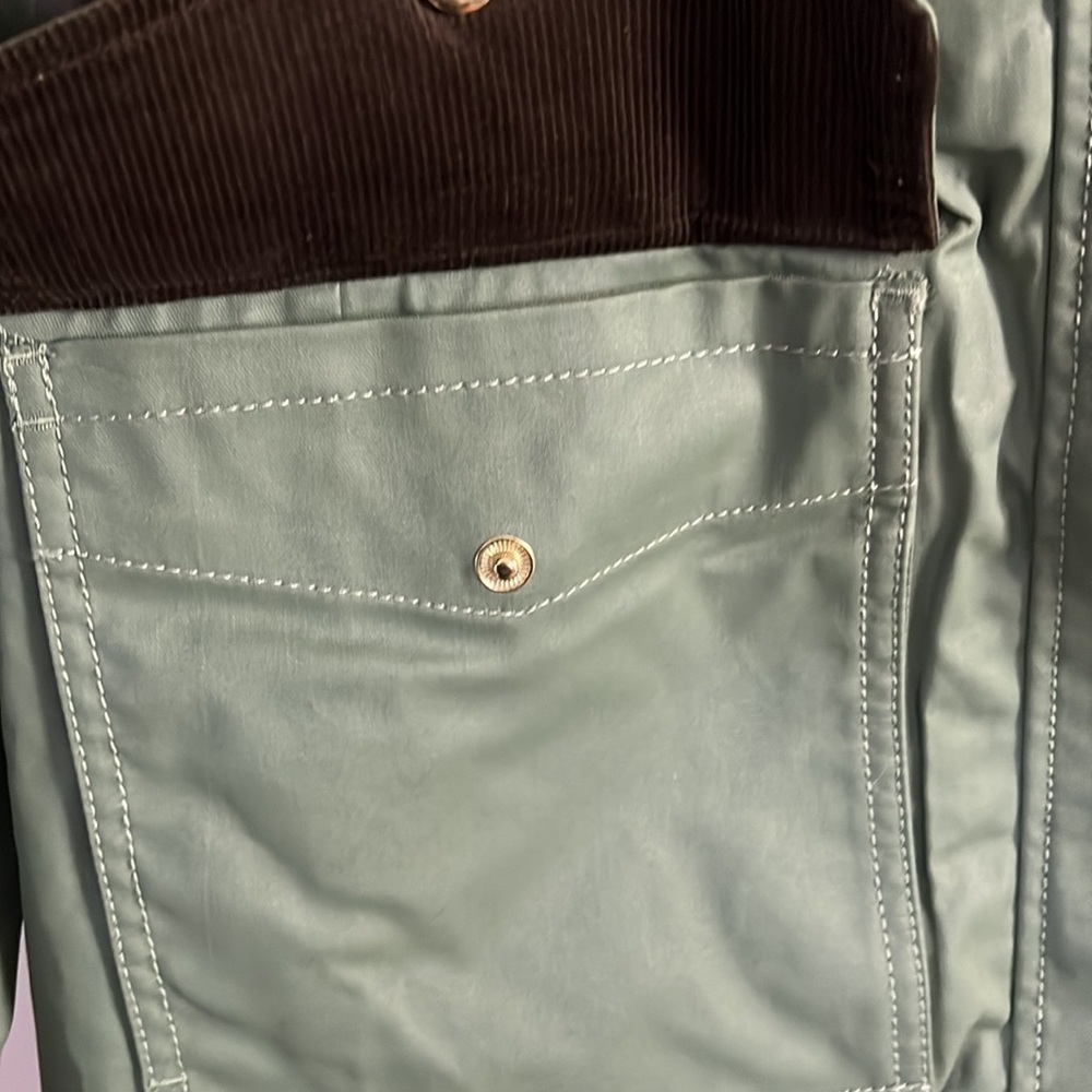 J. Crew Olive Utility Jacket with Dark Trim - Picture 9 of 12
